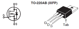 IXFP6N120P, N-канальный силовой MOSFET транзистор со встроенным быстрым диодом (HiPerFET)